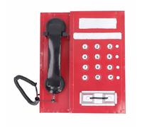 Vintage Retro Telephone Model Simulation Exquisite Prop, Nostalgic Charm Home Decoration, Ideal Birthday, Made of Iron, 9.8x5.1x11.8in (Red)
