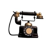 Vintage Retro Telephone Ornament for Halloween Season Resin Desk Decor | Compact Classic Landline Model, Cord Included, Bookcases and Console Tables, Photo Prop Use Random Color Random Style