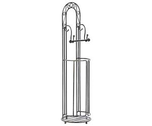 Vintage Retro Toilet Paper Holder Stand Home Accessories Iron Black Temuco
