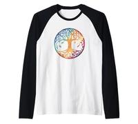 Vintage Retro Tree of Life Spiritual Celtic Nordic Mythology Raglan Baseball Tee