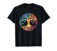 Vintage Retro Tree of Life Spiritual Celtic Nordic Mythology T-Shirt
