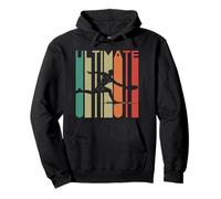 Vintage Retro Ultimate Frisbee Player Flying Disc Men Women Pullover Hoodie