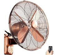 Vintage Retro Wall Mounted Oscillating Fan with Remote Control 90 Degree Rotation Waterproof for Outdoor Patios Bedrooms and Kitchens Ideal for Industrial Commercial and Residential Use