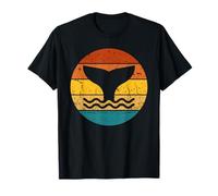 Vintage Retro Whale Shark Tail Marine Biology Scuba Diving T-Shirt