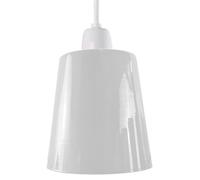 Vintage Retro White Metal Easy Fit Ceiling Lamp Shade (D)13Cm Pendant Light Shade For Livingroom
