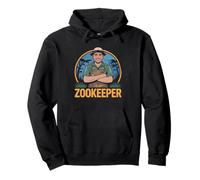 Vintage Retro Zookeeper Badge Patch Zoo Career Classic Pullover Hoodie
