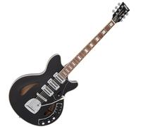 VINTAGE REVO SERIES CUSTOM SUPREME BARITONE GUITAR - BOULEVARD BLACK