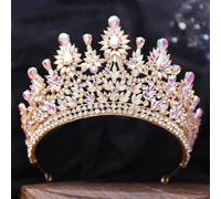 Vintage Rhinestone Bridal Large Crystal Crown Wedding Headdress Wedding Party Accessories Pageant Queen Tiara 4