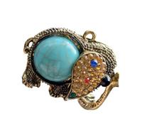 Vintage Rhinestone Elephant Car Perfume Clip for Auto Decoration | Alloy Build with Back Clip, Easy Installation, Air Freshener Use, Elegant Vintage Styling for Interior Accents