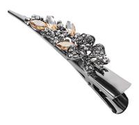 Vintage Rhinestone Hair Clip for Teen and Prom Events | Silver Metal, Lightweight Decorative Sparkle, Suited to Fine or Curly Hair, Bridal Party Prep