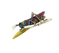 Vintage Rhinestones Grasshopper Brooch Elegant Crystals Pin For Women Jewelry Accessories Vintage Styles Grasshopper Pin For Everyday Wear
