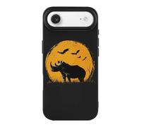 Vintage Rhinoceros Rhino Bats Moon Case Compatible with iPhone 17/17 Air/17 Pro/17 Pro Max TPU Protective Cover Anti-Scratch