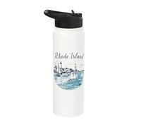 Vintage Rhode Island Retro Stainless Steel Insulated Water Bottle