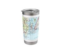 Vintage Rhode Island Sound Maritime Map (1947) Stainless Steel Insulated Tumbler