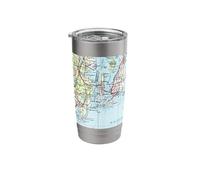 Vintage Rhode Island Sound Maritime Map (1947) Stainless Steel Insulated Tumbler