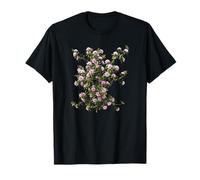 Vintage Rhododendron Floral Botanical Art T-Shirt
