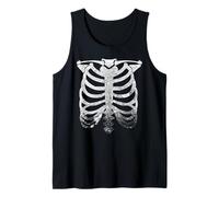Vintage Ribcage Halloween Skeleton Rib Cage Retro Graphic Tank Top
