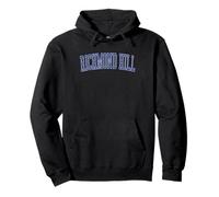 Vintage Richmond Hill GA Distressed Blue Varsity Style Pullover Hoodie