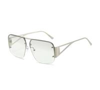 Vintage Rimless Women Sunglasses 2024 New Trending Punk Candy Color Sun Glasses Female Shades UV400 Gradient Eyewear(Color:Silver)