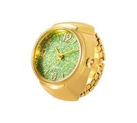 Vintage Ring Watch - Jewellery with Analog Watch, A Ring with Accurate Display, Elegant and Durable Gift | Elegant Birthday Gift for Graduation for Christmas Holiday, green, refer to the description
