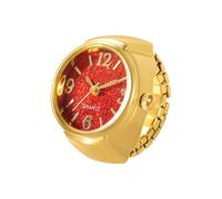 Vintage Ring Watch - Jewellery with Analog Watch, A Ring with Accurate Display, Elegant and Durable Gift | Elegant Birthday Gift for Graduation for Christmas Holiday, red, refer to the description