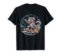 Vintage River Rat Emblem Mountain Outdoors Explorer Nature T-Shirt
