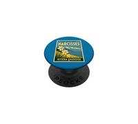 Vintage Riviera Vaudoise Narcissus Swiss Travel PopSockets Adhesive PopGrip