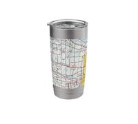 Vintage Rochester NY Map (1961) Stainless Steel Insulated Tumbler