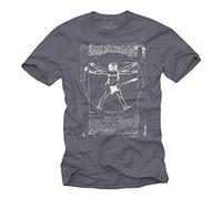 Vintage Rock Band T-Shirt Da Vinci Guitar Blue-Grey M