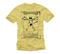 Vintage Rock Band T-Shirt Da Vinci Guitar Yellow L