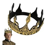 Vintage Role Play King Headpiece with Dark Themes - Artistic Gothic Headpiece for Comic Conventions and Content Creators, Antique Royal for Theme Events; Majes
