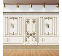 Vintage Room Inside Photography Backdrop European Frame French Door Modern Castle House Wall Empty Building Background Banner 350x240CM