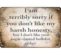 Vintage Room Metal Sign,Retro Funny Home Tin Sign,Wall Aesthetics and Decor for Kitchen Bar Pub Club Cafe Living Room Restaurant Shop Office 8x12 Inches (Don’t Like My Attitude)