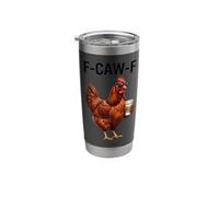 Vintage Rooster F Caw F Coffee Drinker Sarcastic Chicken Stainless Steel Insulated Tumbler