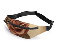 Vintage Rose Belt Bag, Multifunctional Sports Waist Pouch with Adjustable Strap, Lightweight Casual Waist Pack for Travel Running Cycling Daily Outdoor Activities
