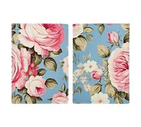 Vintage Rose Blue Passport Holder, ID Card Protector Case Passport Holder with Slot Passports Travel Wallet Document Cover for Women And Men