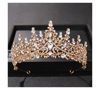 Vintage Rose Gold Crowns And Tiaras Peach Crystal Bridal Women Tiara Crown Pageant Prom Diadem Wedding Hair Accessories Tiara，Silver Gold