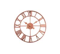 Vintage Rose Gold Roman Silent Iron Wall Clock 40cm - Multi-Purpose Decor for Kitchen, Living Room, Bathroom, Hotel, Bar, Office