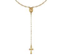 Vintage Rose Golden Bohemia Rosary Pendant Necklace for Women Charm Jewelry Gifts