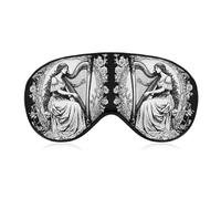 Vintage Rose Harp Lady Fashion Sleep Eye Mask Soft Covers for Sleeping with Adjustable Strap