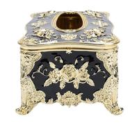 Vintage Rose Tissue Case Gold Tissue Box Holder for Home