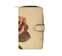 Vintage Rose Wallet Multifunctional Wallets for Men Compact Wallet Purse Passport Bag