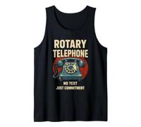 Vintage Rotary Dial Phone Retro Telephone Nostalgia Graphic Tank Top