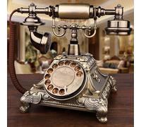 Vintage Rotary Telephone, Antique Corded Landline Phone, Classic Old-Fashioned Home Office Decor, Retro Blue Telephone, Nostalgic Communication Device