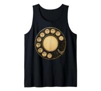 Vintage Rotary Telephone Dial Classic Analog Communication Tank Top