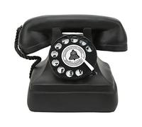Vintage Rotary Telephone Model, Landline Rotary Dial Phone, Classic Old Style Desk Ornament with Authentic Design for Home Office Decor