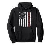 Vintage Rottweiler American Flag Dog Paws 4th of July Pullover Hoodie