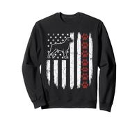 Vintage Rottweiler American Flag Dog Paws 4th of July Sweatshirt