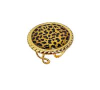 Vintage Round Coin Disic Leopard Print Ring for Women Trendy Geometry Adjustable Ring Unique Open Band Stainless Steel Gold Plated Comfort Fit Costume Jewelry Cocktail Party Prom Accessories
