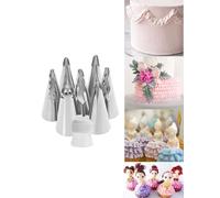 Vintage Ruffle Piping Tips with Coupler for Cake Decorating & Buttercream